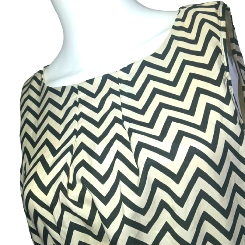 Miss Pinky 100% Polyester Light Creamy & Black Casual Dress Made In India Size L - Picture 9 of 15